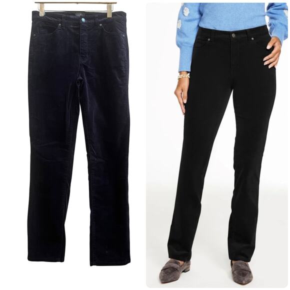 Talbots Blue Black Size 6 Straight Leg Corduroy Pant 29.5 Inch Inseam Casual - Picture 4 of 11